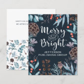 Budget Bessen Merry and Bright Kerstkaart (Voorkant / Achterkant)