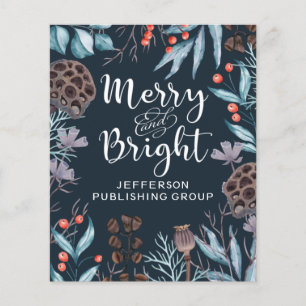 Budget Bessen Merry and Bright Kerstkaart