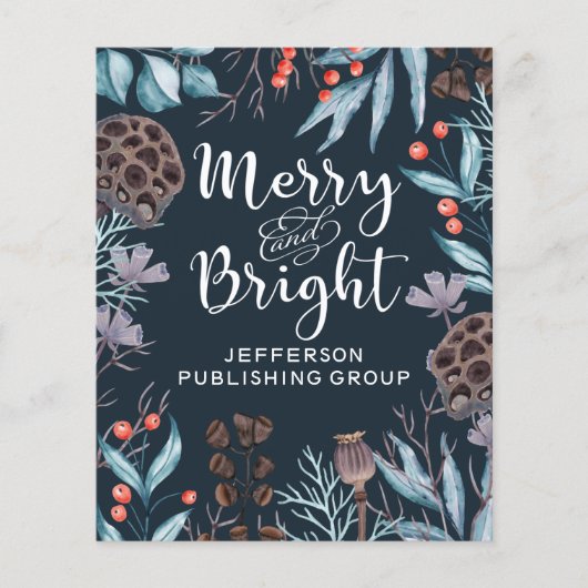Budget Bessen Merry and Bright Kerstkaart (Voorkant)