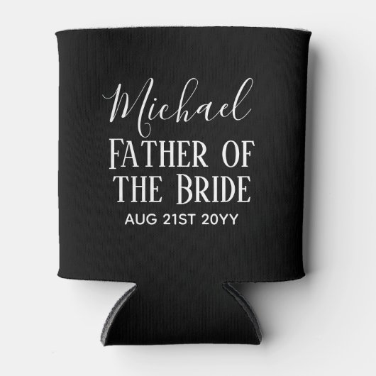 BUDGET Best Man Bruidsjonkers Cadeaus Zwart Wit Blikjeskoeler (Voorkant)