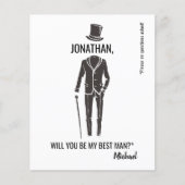 Budget Best Man Groomsman grappig voorstel Flyer (Voorkant)
