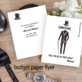 Budget Best Man Groomsman grappig voorstel Flyer