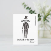 Budget Best Man Groomsman grappige voorstel kaart (Staand voorkant)