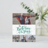 Budget Beste Tijd van het Jaar Foto Holiday Card (Staand voorkant)