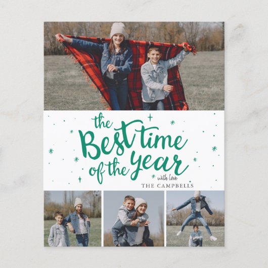 Budget Beste Tijd van het Jaar Foto Holiday Card (Voorkant)