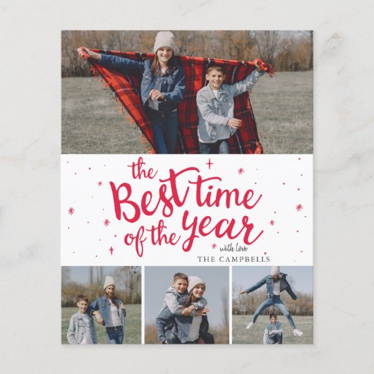 Budget Beste Tijd van het Jaar Foto Holiday Card (Voorkant)