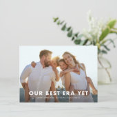 Budget Beste Tijdperk Nog Minimale Eenvoudige Drie Feestdagenkaart (Staand voorkant)