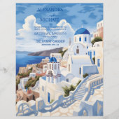 Budget Bestemming Griekenland Santorini Bruiloft Flyer (Voorkant)