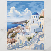 Budget Bestemming Griekenland Santorini Bruiloft Flyer (Achterkant)