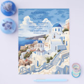 Budget Bestemming Griekenland Santorini Bruiloft Flyer (Enkel)