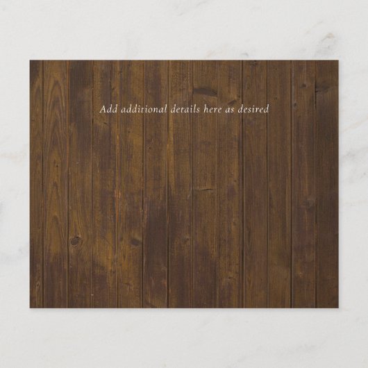 BUDGET Betrokkenheidsfoto RUSTICELIJK SAVE the DAT (Achterkant)