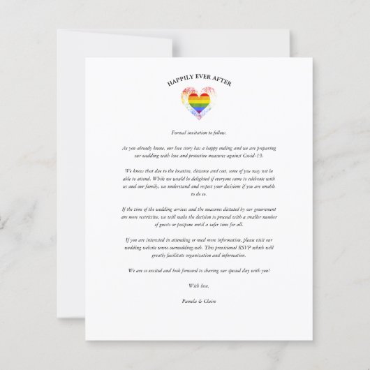 Budget Better Together Pride Rainbow LGBT Heart (Achterkant)