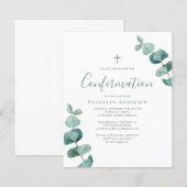 BUDGET Bevestigingsuitnodiging | Eucalyptus Sprigs (Voorkant / Achterkant)