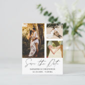 Budget Bewaar de datum Photo Gold Script uitnodigi (Staand voorkant)