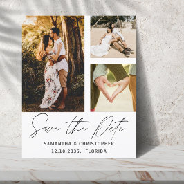 Budget Bewaar de datum Photo Gold Script uitnodigi