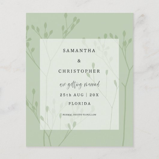 Budget Bewaar onze datum Faux Gold kalligrafie & f (Achterkant)