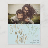 Budget Bewaar onze datum Faux Gold kalligrafie & f (Voorkant)