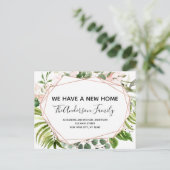 Budget Bewegende Aankondiging Eucalyptus Greenery Briefkaart (Staand voorkant)