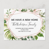 Budget Bewegende Aankondiging Eucalyptus Greenery  Briefkaart (Voorkant)