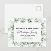 Budget Bewegende Aankondiging Eucalyptus Greenery Briefkaart (Voorkant / Achterkant)