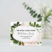 Budget Bewegende Aankondiging Eucalyptus Greenery Briefkaart (Staand voorkant)