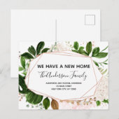 Budget Bewegende Aankondiging Eucalyptus Greenery Briefkaart (Voorkant / Achterkant)