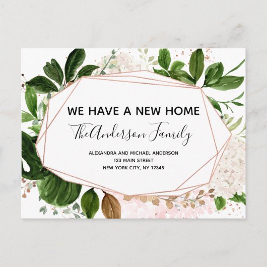 Budget Bewegende Aankondiging Eucalyptus Greenery Briefkaart (Voorkant)