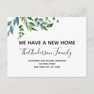 Budget Bewegende Aankondiging Lente Groen Postcar Briefkaart