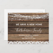 Budget Bewegende Aankondiging Rustieke Boerderij H Briefkaart (Voorkant / Achterkant)