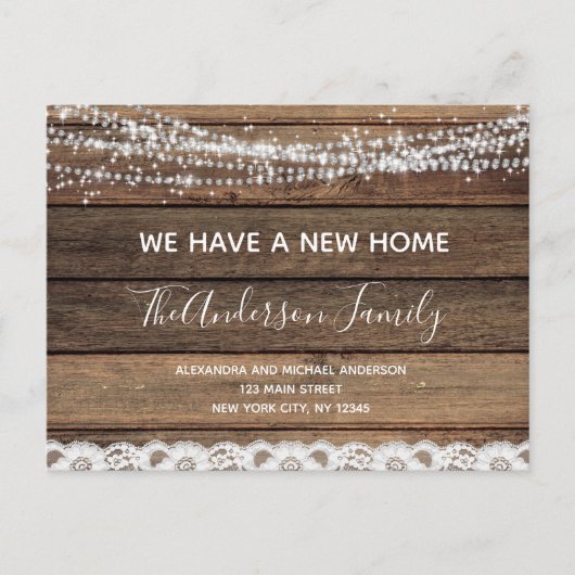 Budget Bewegende Aankondiging Rustieke Boerderij H Briefkaart (Voorkant)