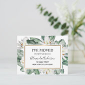 Budget Bewegende Aankondiging Tropische Bloemen Po Briefkaart (Staand voorkant)