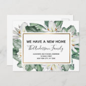 Budget Bewegende Aankondiging Tropische Bloemen Po Briefkaart (Voorkant / Achterkant)