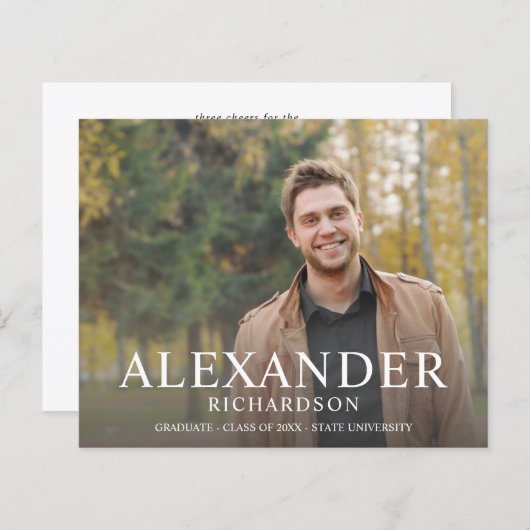 Budget Big Mod Name Photo Afstuderen kondigt aan (Voorkant / Achterkant)