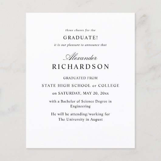 Budget Big Mod Name Photo Afstuderen kondigt VER a Flyer (Achterkant)