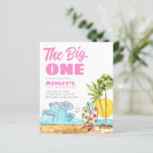 Budget Big One Hot Pink Beach 1e surfverjaardag (Staand voorkant)
