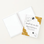 Budget Bijen Baby Shower Gastboek Notitieboek (Binnen)