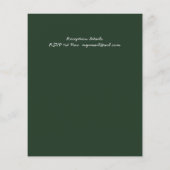 Budget bijtende Cabin in Bossen Wedding Invite (Achterkant)