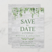 Budget bijtende eucalyptus sparen de datum Briefka (Voorkant / Achterkant)