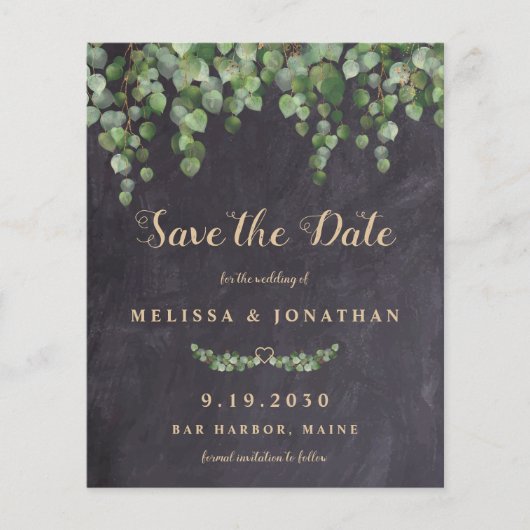 Budget bijtende eucalyptus sparen het Briefkaart D (Voorkant)