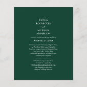 BUDGET Bilingual Double Sided Wedding Boda Green Flyer (Voorkant)