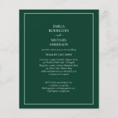 BUDGET Bilingual Double Sided Wedding Boda Green Flyer (Achterkant)