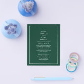 BUDGET Bilingual Double Sided Wedding Boda Green Flyer (Enkel)