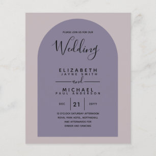 BUDGET Bilingual English Boda Weddenschap Flyer