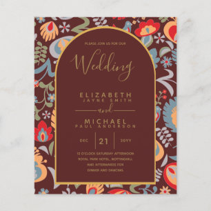 BUDGET Bilingual English Boda Weddenschap Flyer