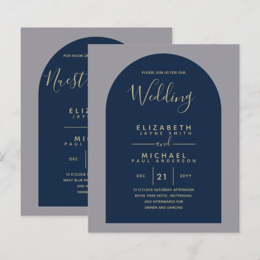 BUDGET Bilingual Spain Boda English Weddenschap (Voorkant / Achterkant)