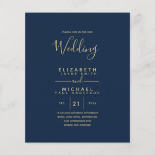 BUDGET Bilingual Spain Boda English Weddenschap Flyer