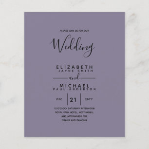 BUDGET Bilingual Spain Boda English Weddenschap Flyer