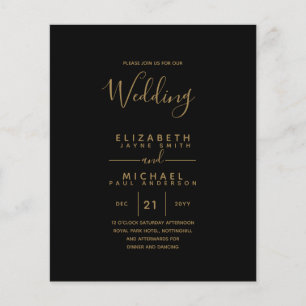 BUDGET Bilingual Spain Boda English Weddenschap Flyer