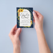 BUDGET Bilingual Sunflower Spain Weddenschap Boda Flyer (Hand)