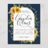 BUDGET Bilingual Sunflower Spain Weddenschap Boda Flyer (Achterkant)